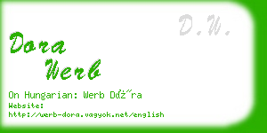 dora werb business card